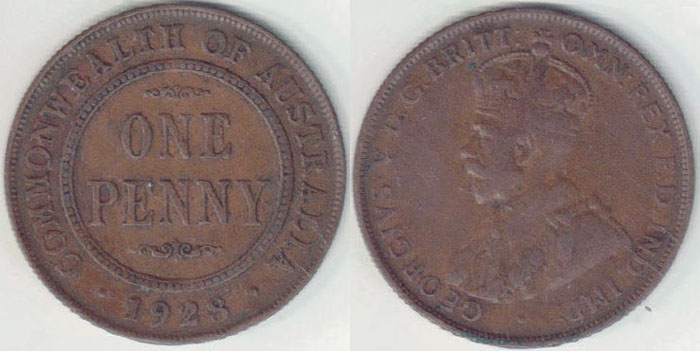 1928 Australia Penny (VG - gFine)